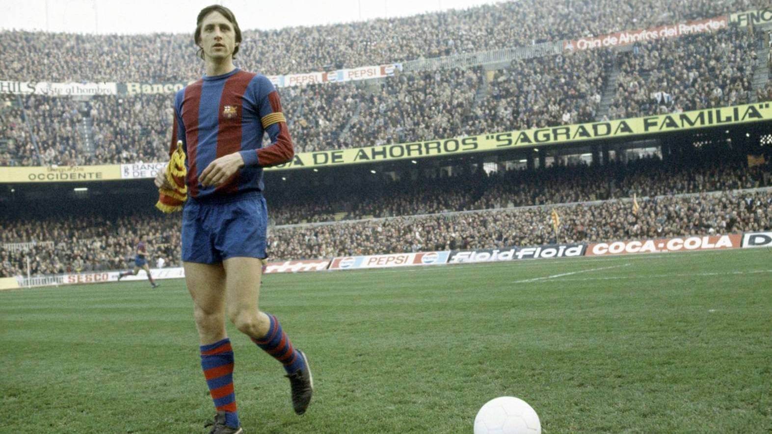 Cruyff jugador de Barcelona