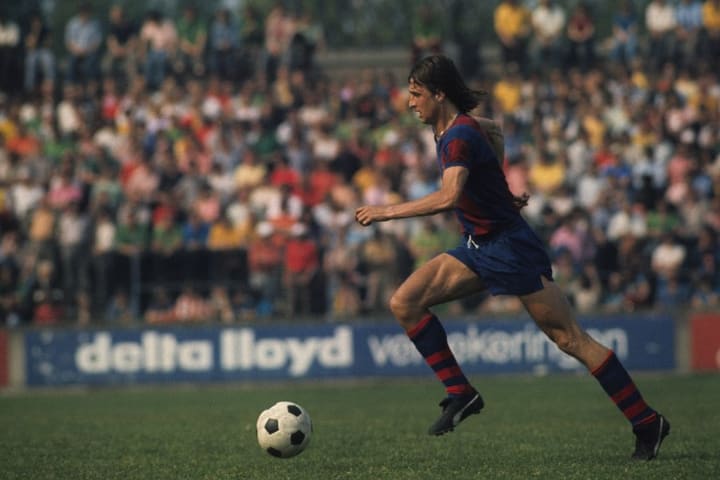 Cruyff jugador de Barcelona